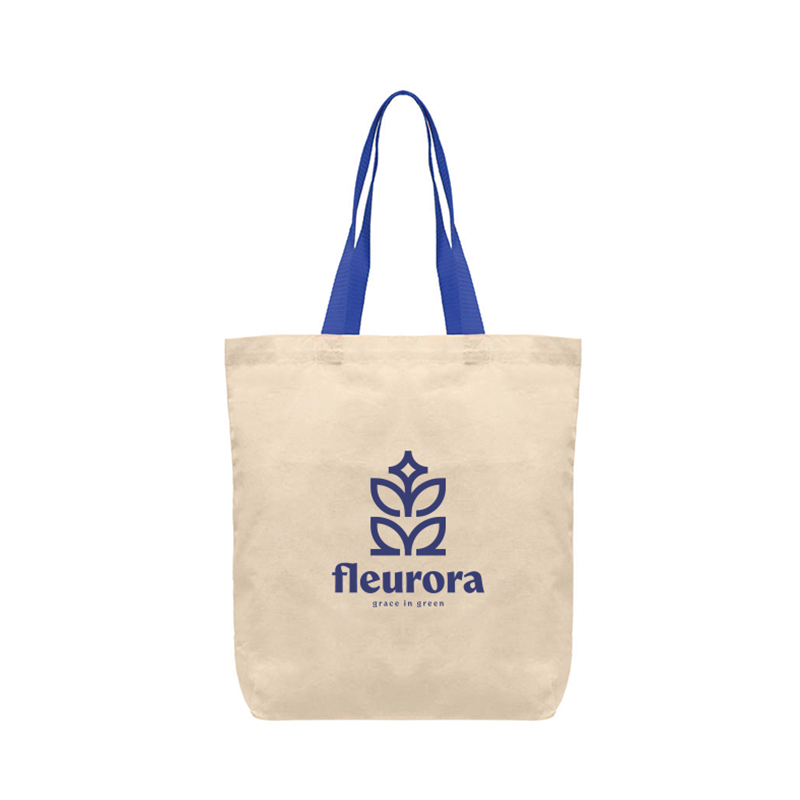 Sac fourre-tout en coton avec anses colorées