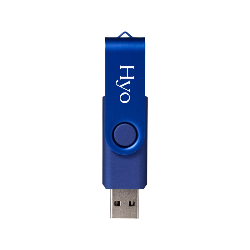 Clé USB 2.0 4 Go REWBOAT - Boîtier Aluminium Rotatif 360°, Puce Grade A, Lecture Jusqu'à 18 Mo/s - Multicolore