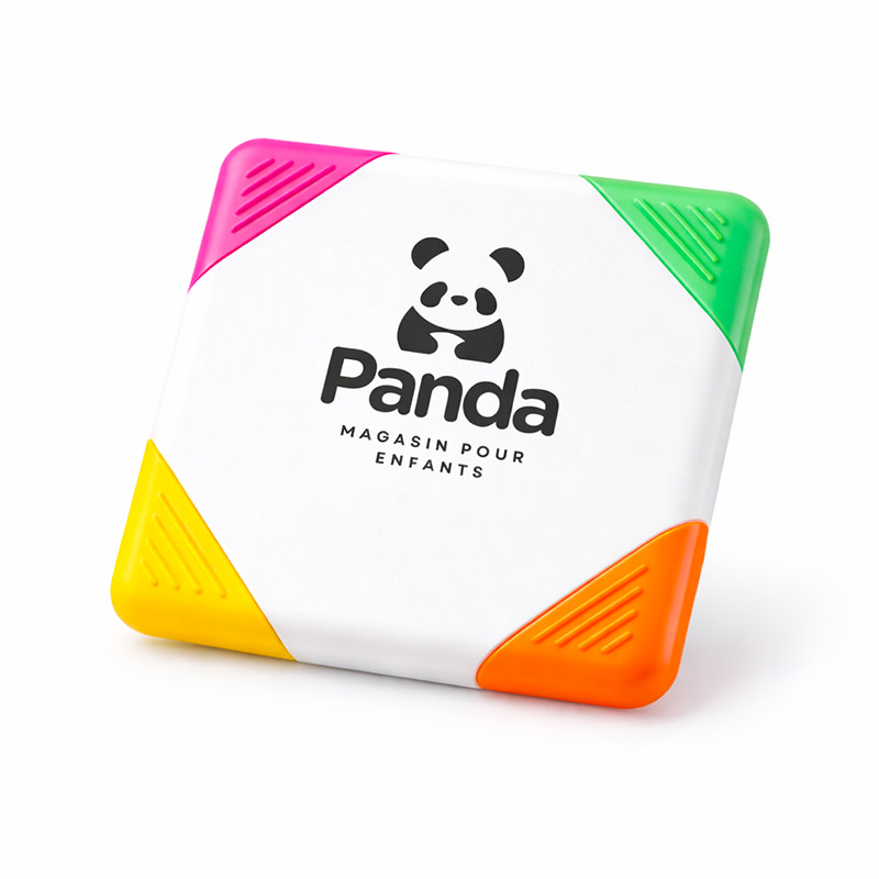 Surligneur carré 4 couleurs Trafalgar