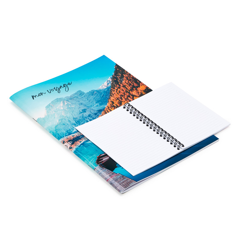 Luxe /cahier de luxe bleu avec élastique format A5 - pages blanches -  cahiers - 100 pages