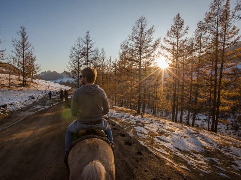 Horse trek with nomads