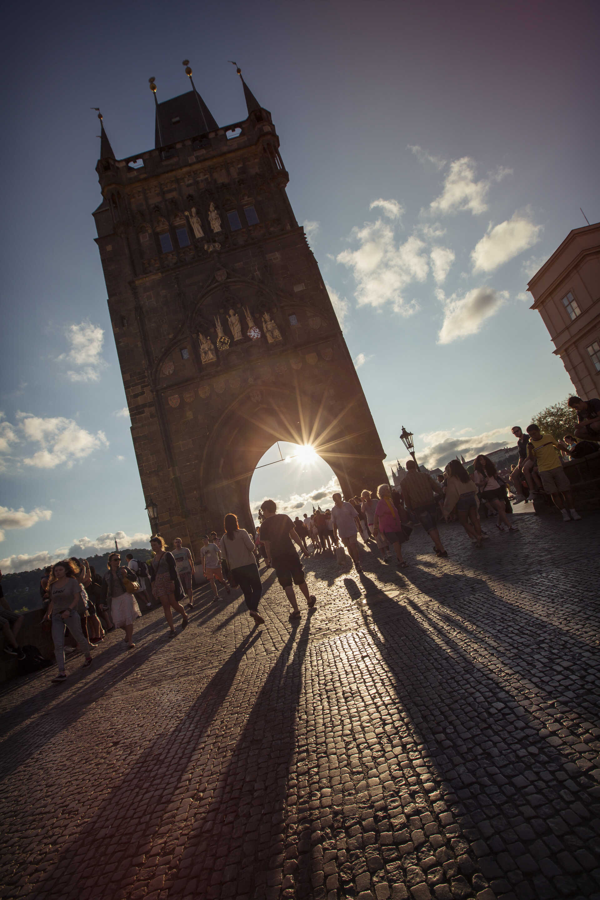 A picture of the tower on Charles Bridge in Czechia/Czech Republic.