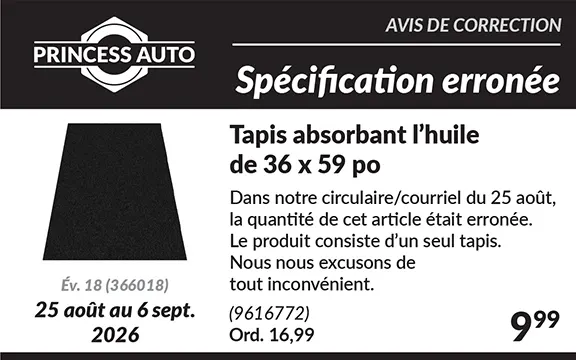 Avis de Correction - 9616772