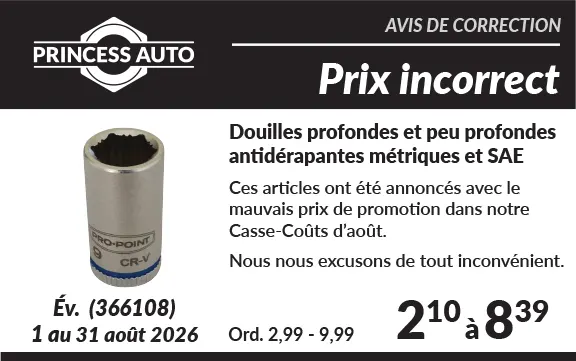 Avis De Correction - Douilles