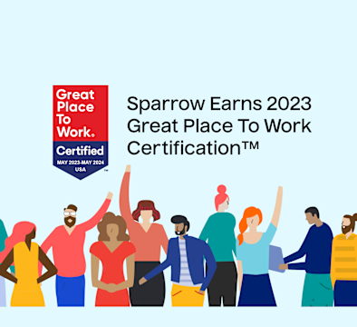 Sparrow Earns 2023 Great Place To Work Certification™ card image