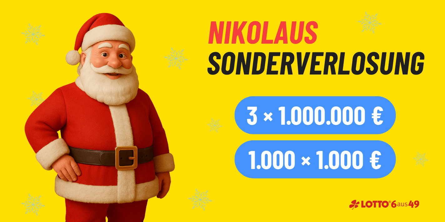 Nikolaus Sonderauslosung 2025: Deine Extra-Chance im LOTTO 6aus49