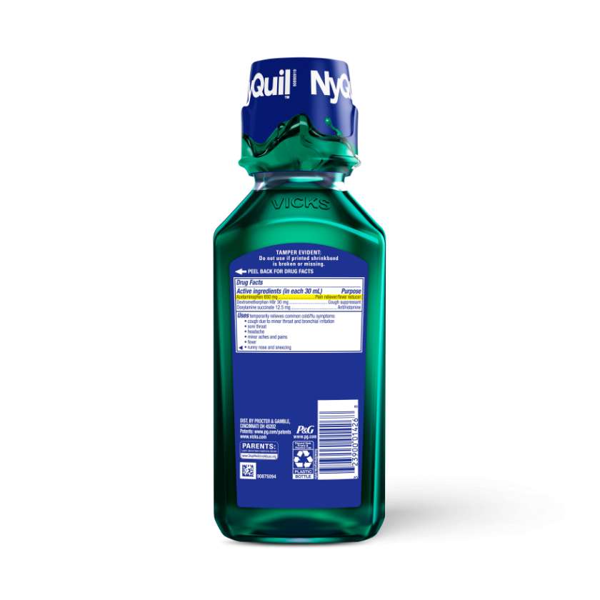NyQuil Cold & Flu Liquid Drug Facts & Uses