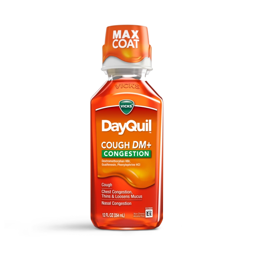 DayQuil™ Cough DM + Congestion Maximum Strength Daytime Relief Liquid
