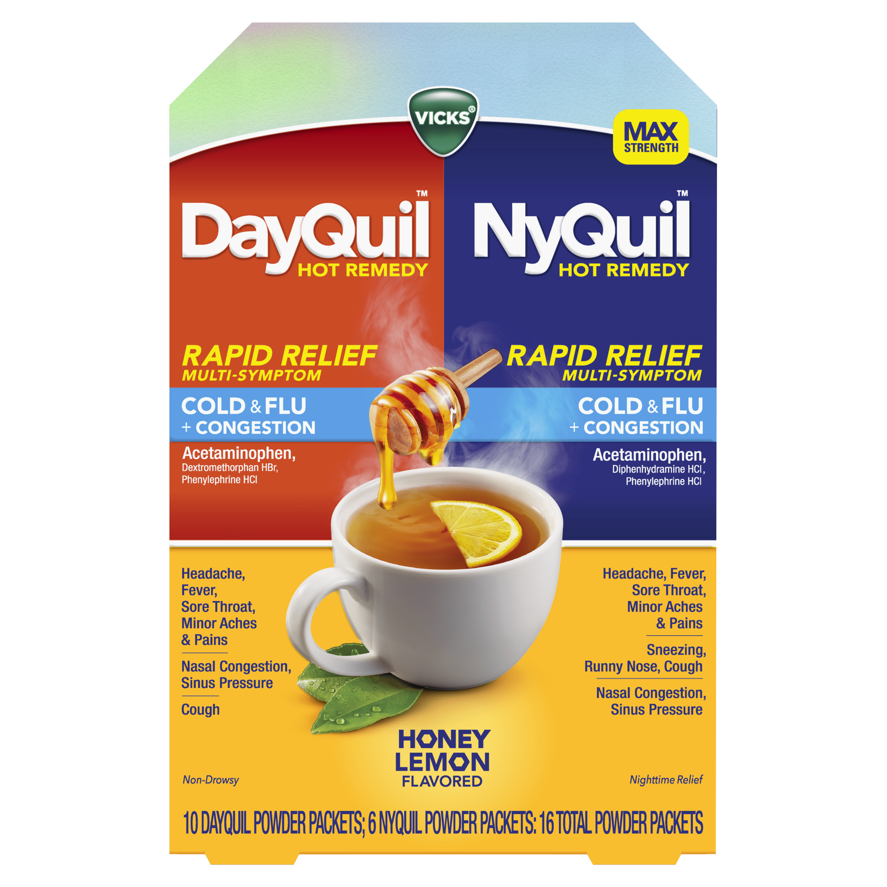 DayQuil™/NyQuil™ Hot Remedy Cold & Flu Relief Hot Drink Powder Medicine