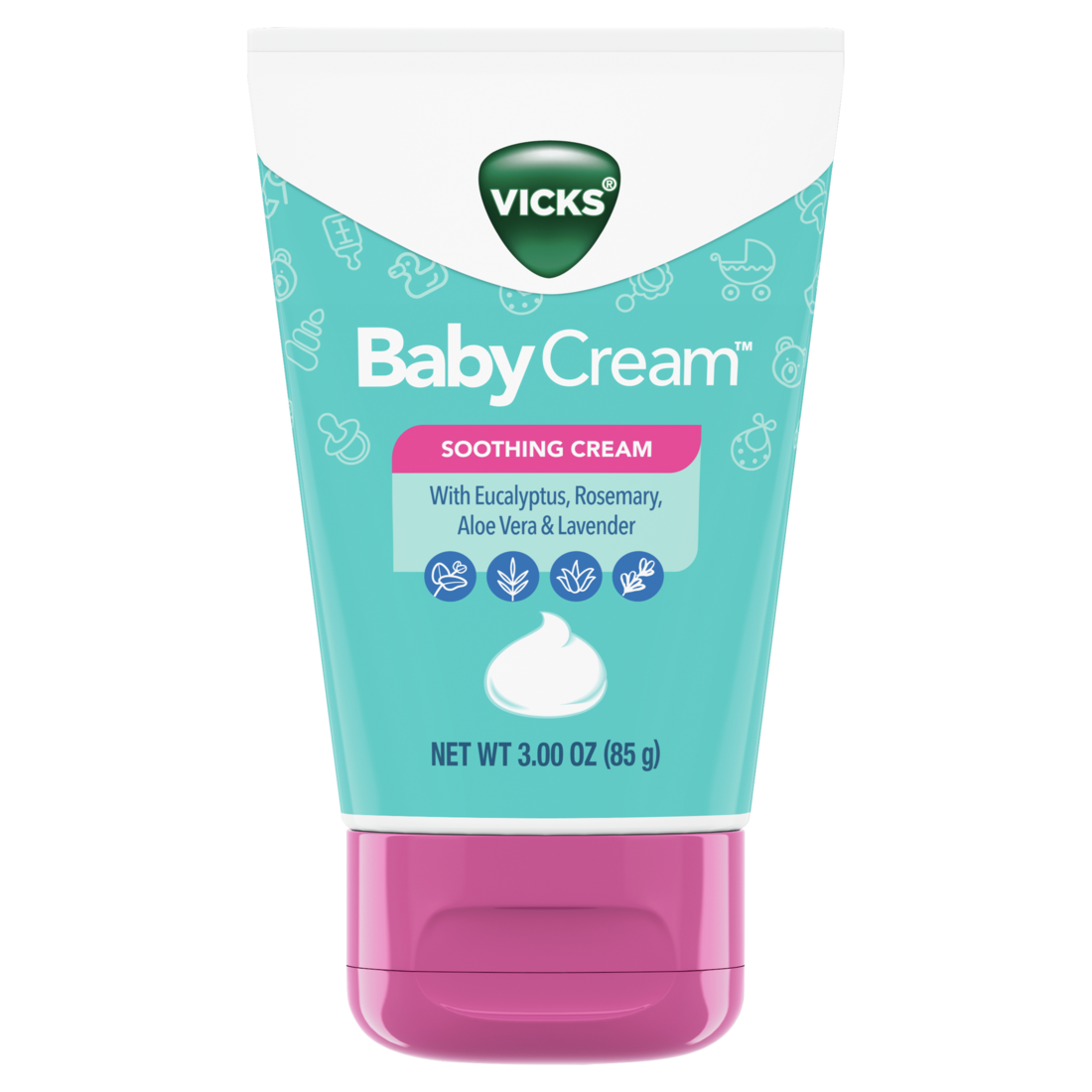 Cream to Soothe & Comfort Babies for Age 3 Months & Up Vicks