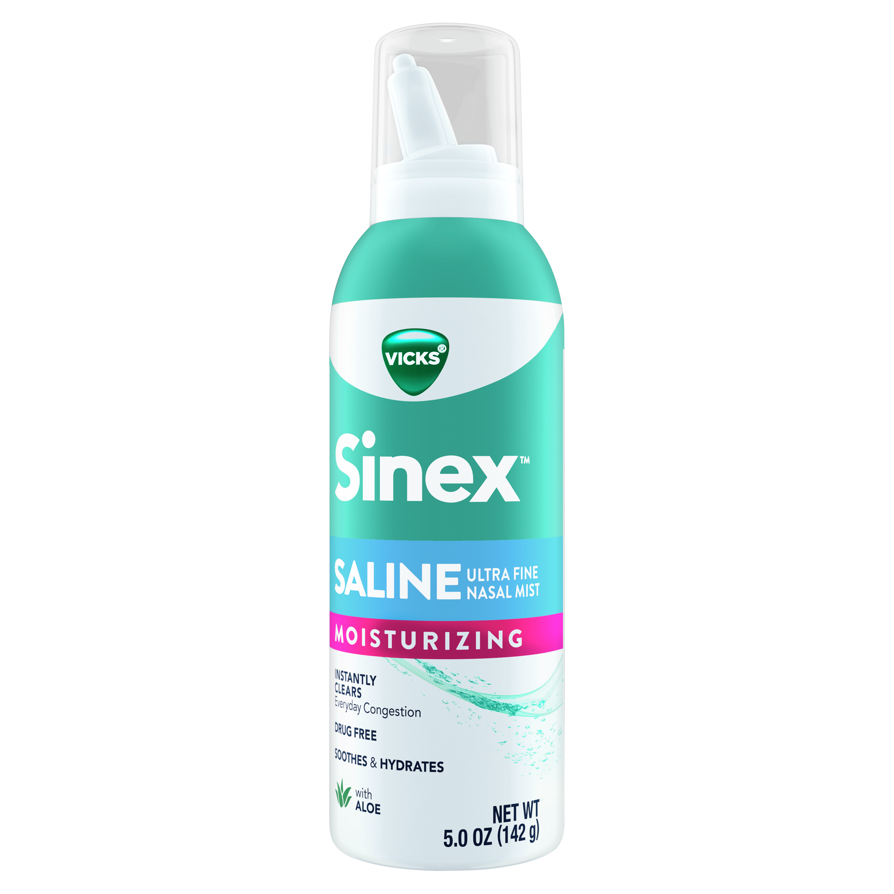 Vicks® Sinex™ Moisturizing Saline Ultra Fine Nasal Mist with Aloe 5oz left