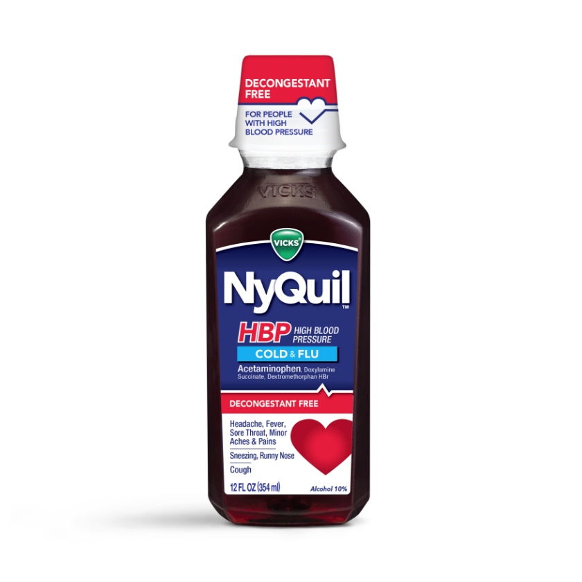 Nyquil Hbp Cold Flu Medicine Vicks