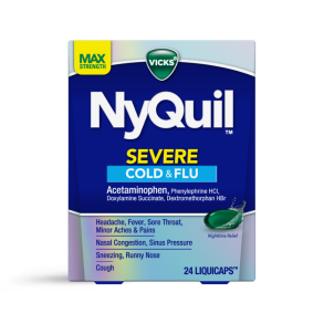 NyQuil Severe Cold & Flu Nighttime Relief LiquiCaps