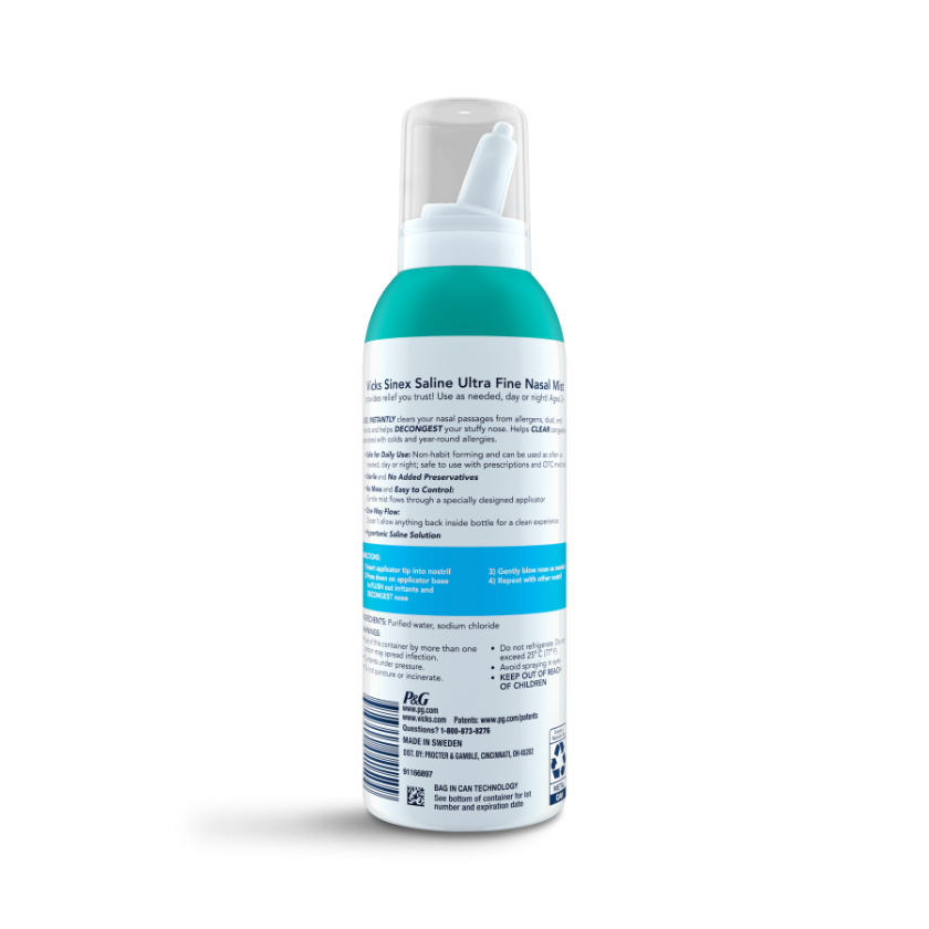 Sinex Saline Ultra Fine Nasal Spray Usage Instructions