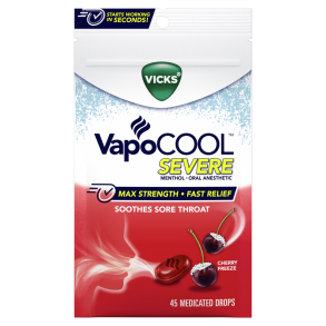 Vicks® VapoCOOL™ SEVERE Medicated Drops, Cherry Freeze