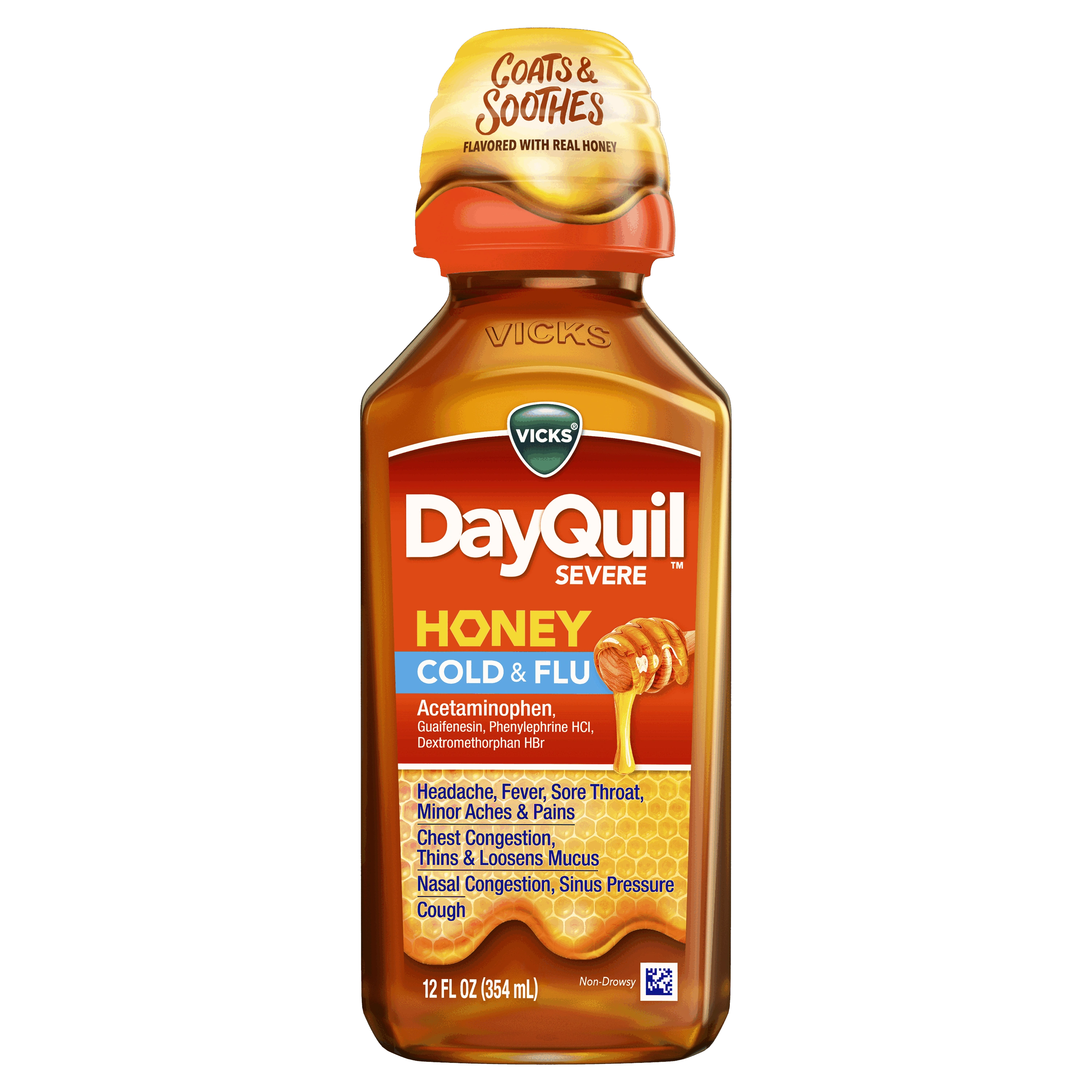 DayQuil™ SEVERE Honey Maximum Strength Cough, Cold & Flu Daytime Relief Liq...