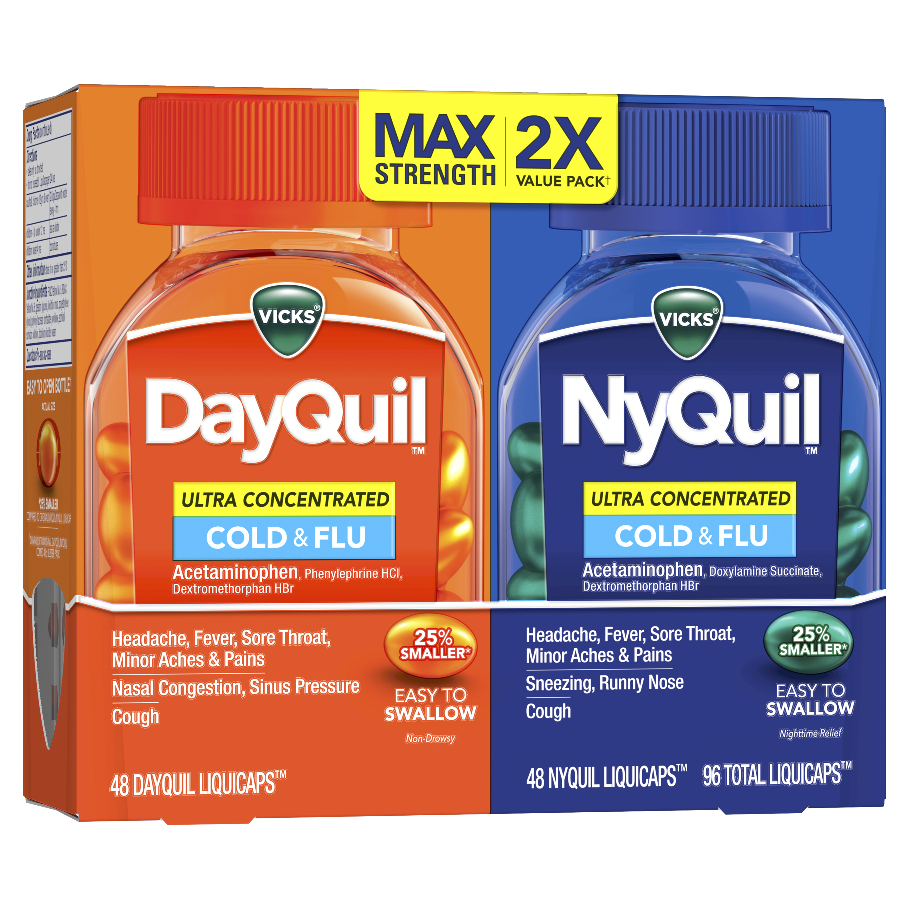DayQuil & NyQuil Ultra Concentrated LiquiCaps Co-Pack| Vicks DayQuil & NyQuil Ultra Concentrated LiquiCaps Co-Pack| Vicks