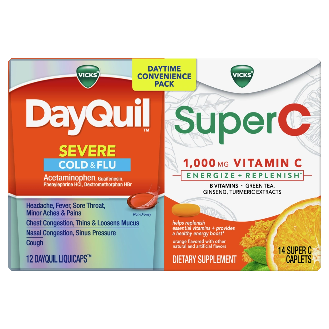Vicks DayQuil Severe + Super C Convenience Pack