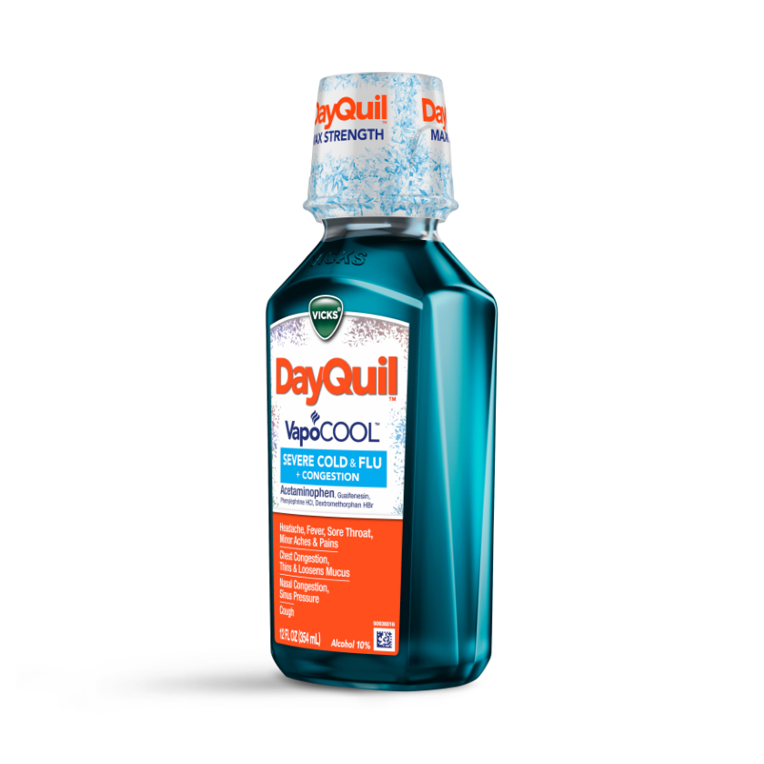 DayQuil Severe VapoCOOL Daytime Syrup Drug Facts & Uses