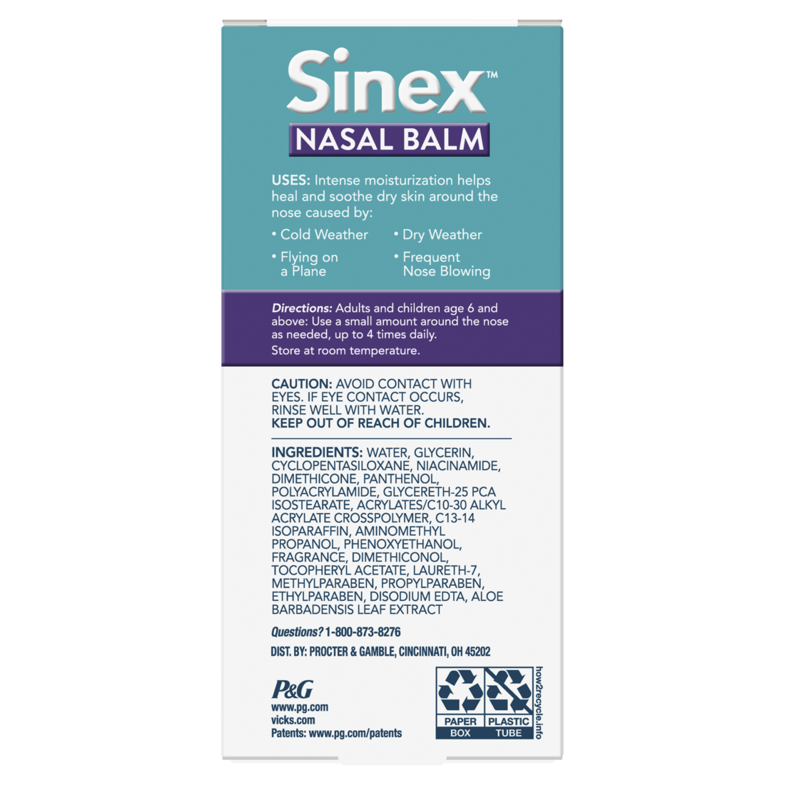 Vicks® Sinex™ Nasal Balm 0.5 FL OZ back