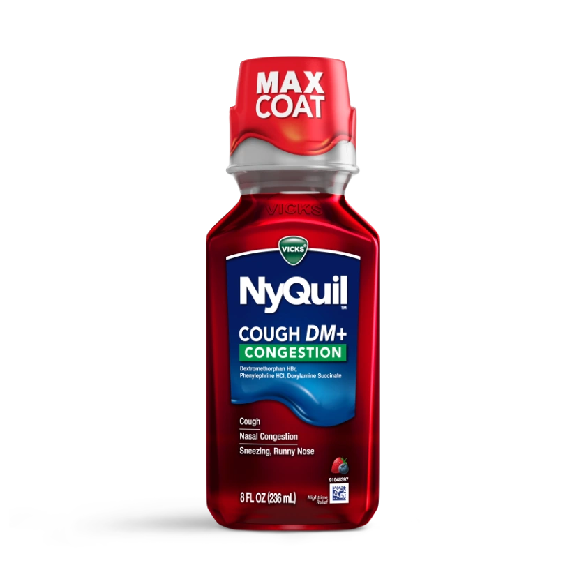 NyQuil™ Cough DM + Congestion Maximum Strength Nighttime Relief Liquid