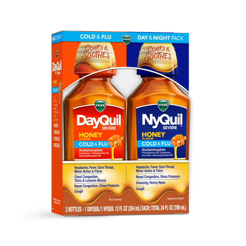 DayQuil and NyQuil Severe Sore Throat, Sinus and Nasal Congestion Relief  