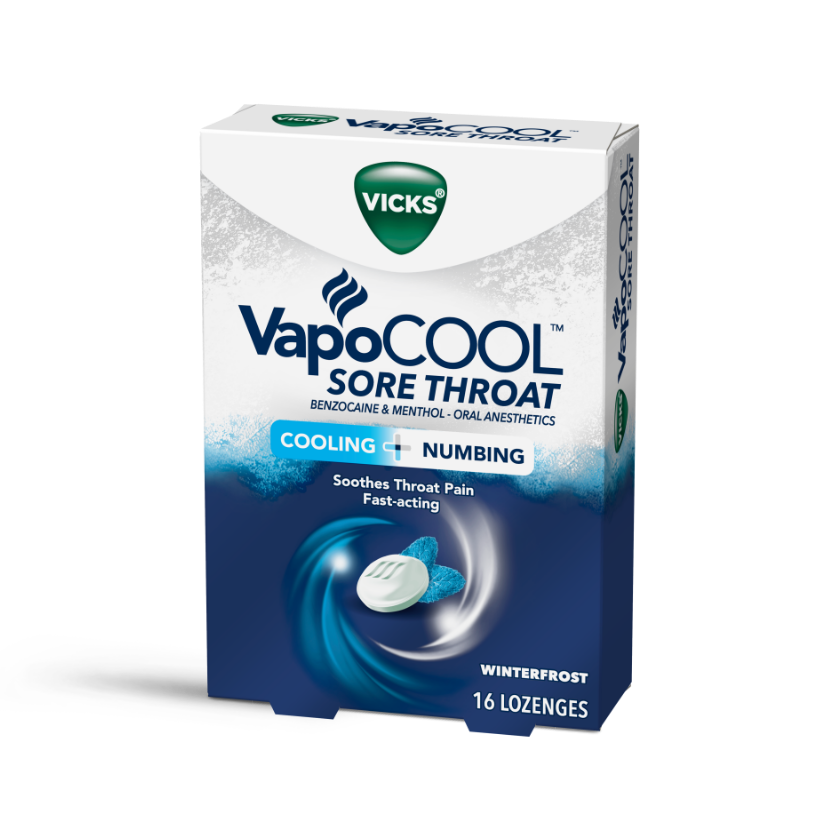 Vicks VapoCOOL Fast Acting Sore Throat Relief Lozenges