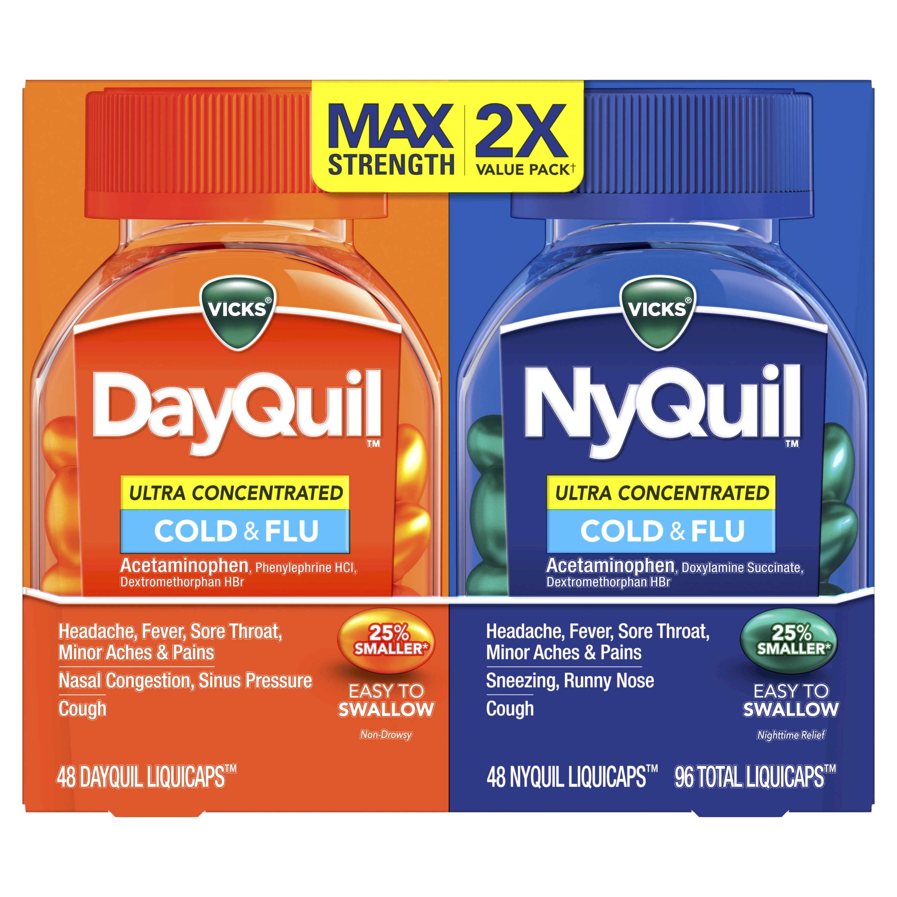 DayQuil™/NyQuil™ Ultra Concentrated Cold and Flu Relief Liquicap Medicine