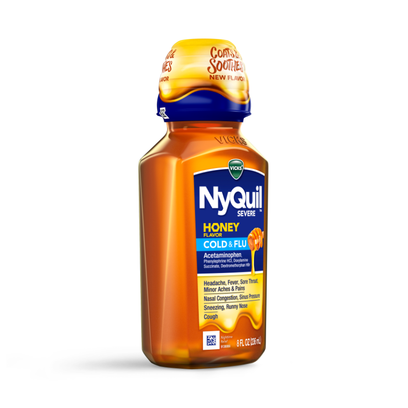 NyQuil Severe Honey Cough, Sneezing, Runny Nose Relief Liquid