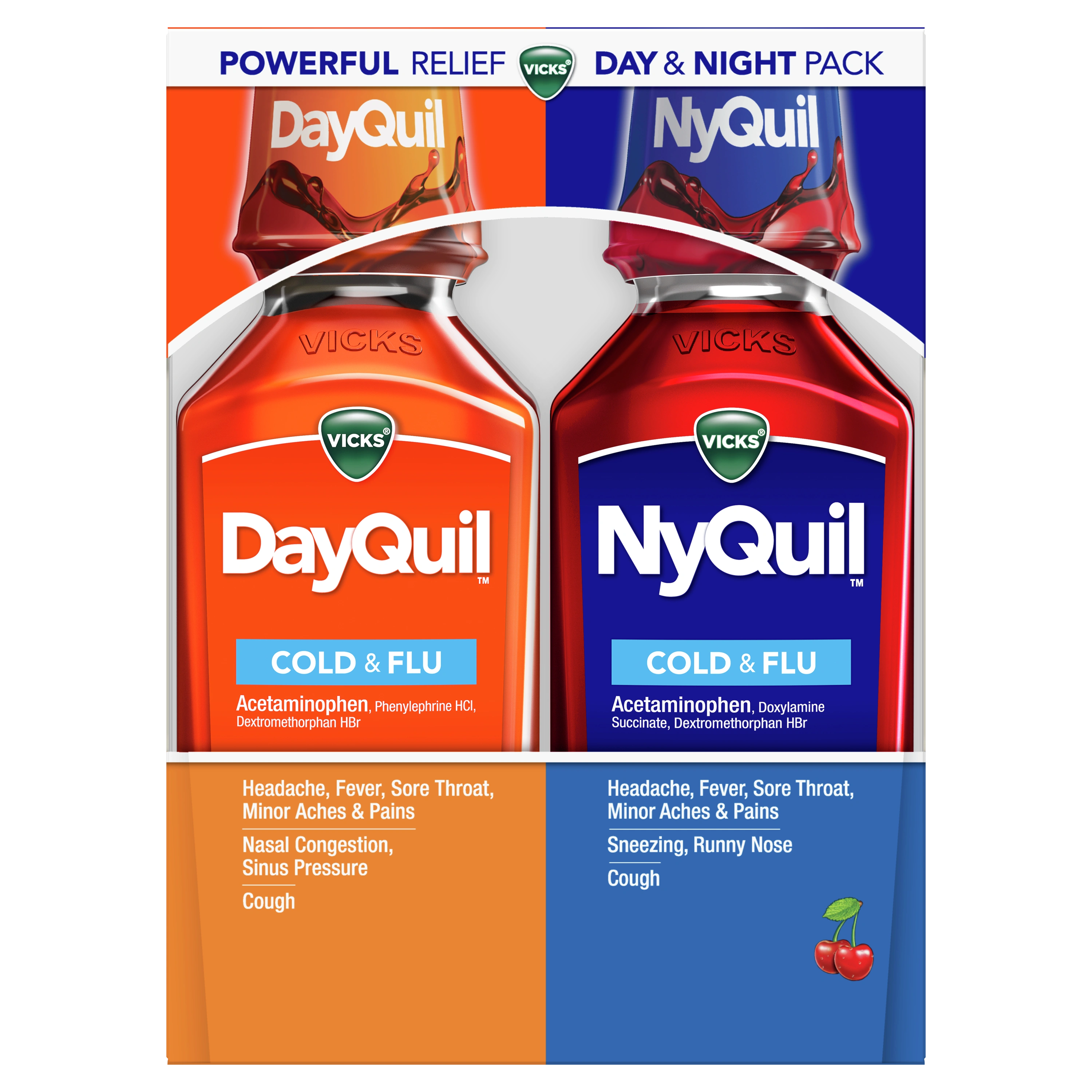 DayQuil™ and NyQuil™ Cough, Cold & Flu Relief Liquid Co-Pack