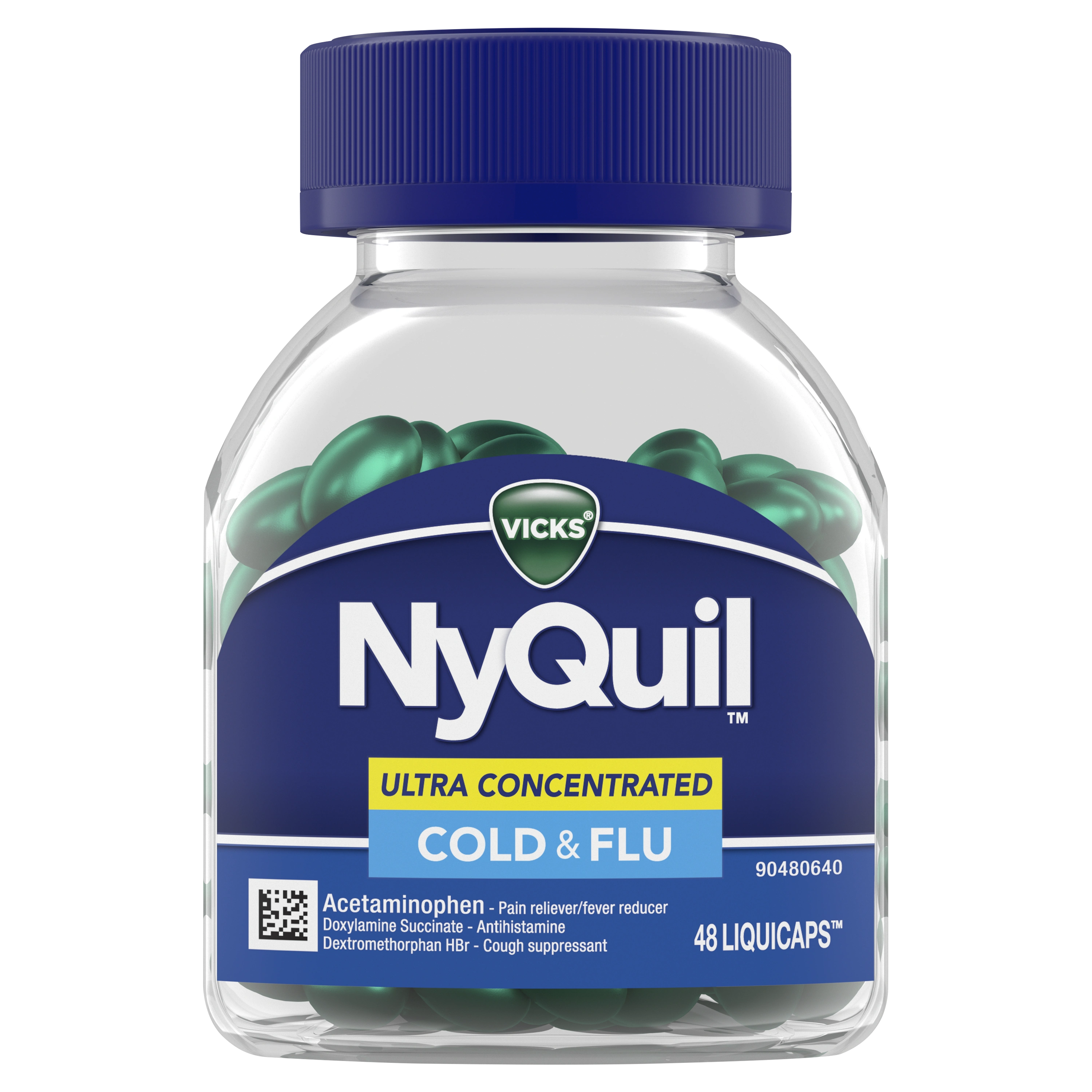 NyQuil™ Ultra Concentrated Cold and Flu Relief Liquicap Medicine