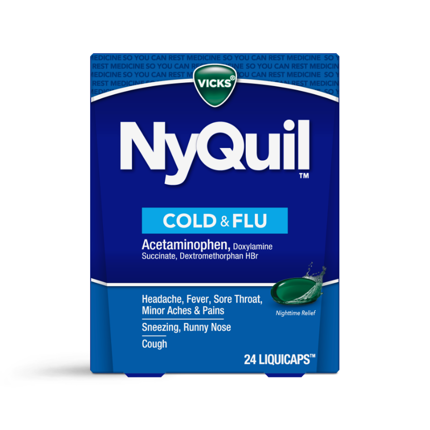 NyQuil Cold & Flu Nighttime Relief LiquiCaps