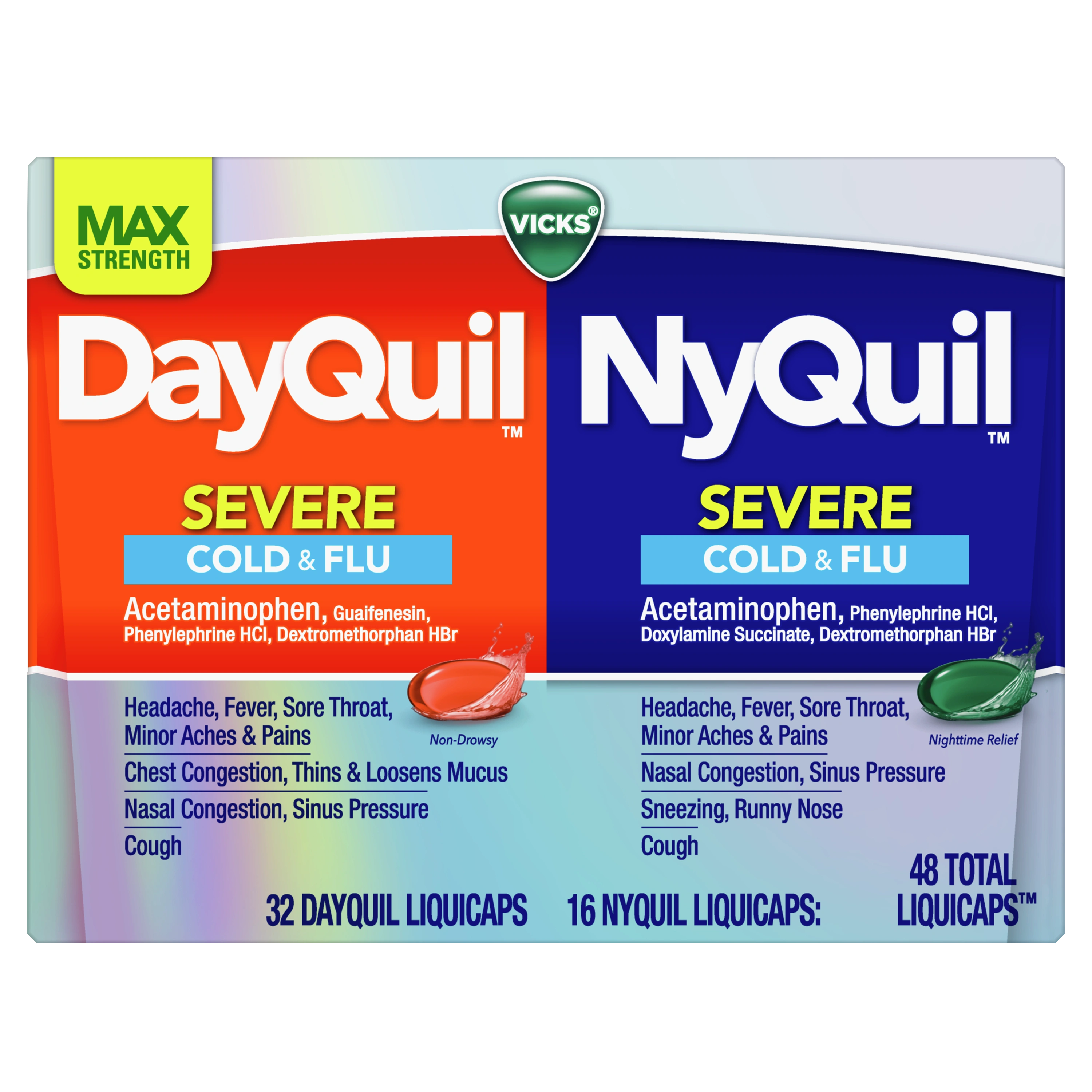 DayQuil™ and NyQuil™ SEVERE Maximum Strength Cough, Cold & Flu Relief Liqui...