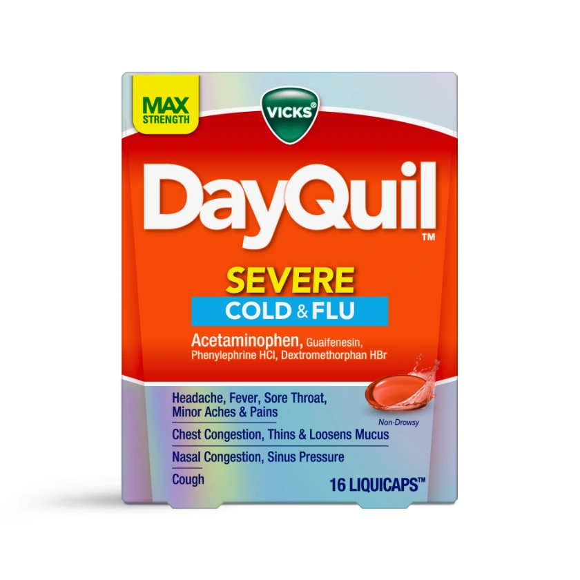 DayQuil™  SEVERE Maximum Strength Cough, Cold & Flu Daytime Relief LiquiCap...