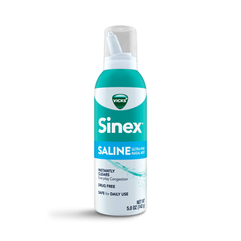 Sinex Saline Ultra Fine Nasal Mist For Congestion Vicks 0852