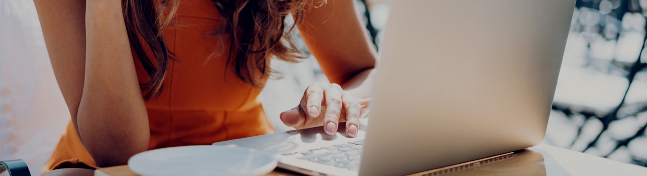 Girl on a computer