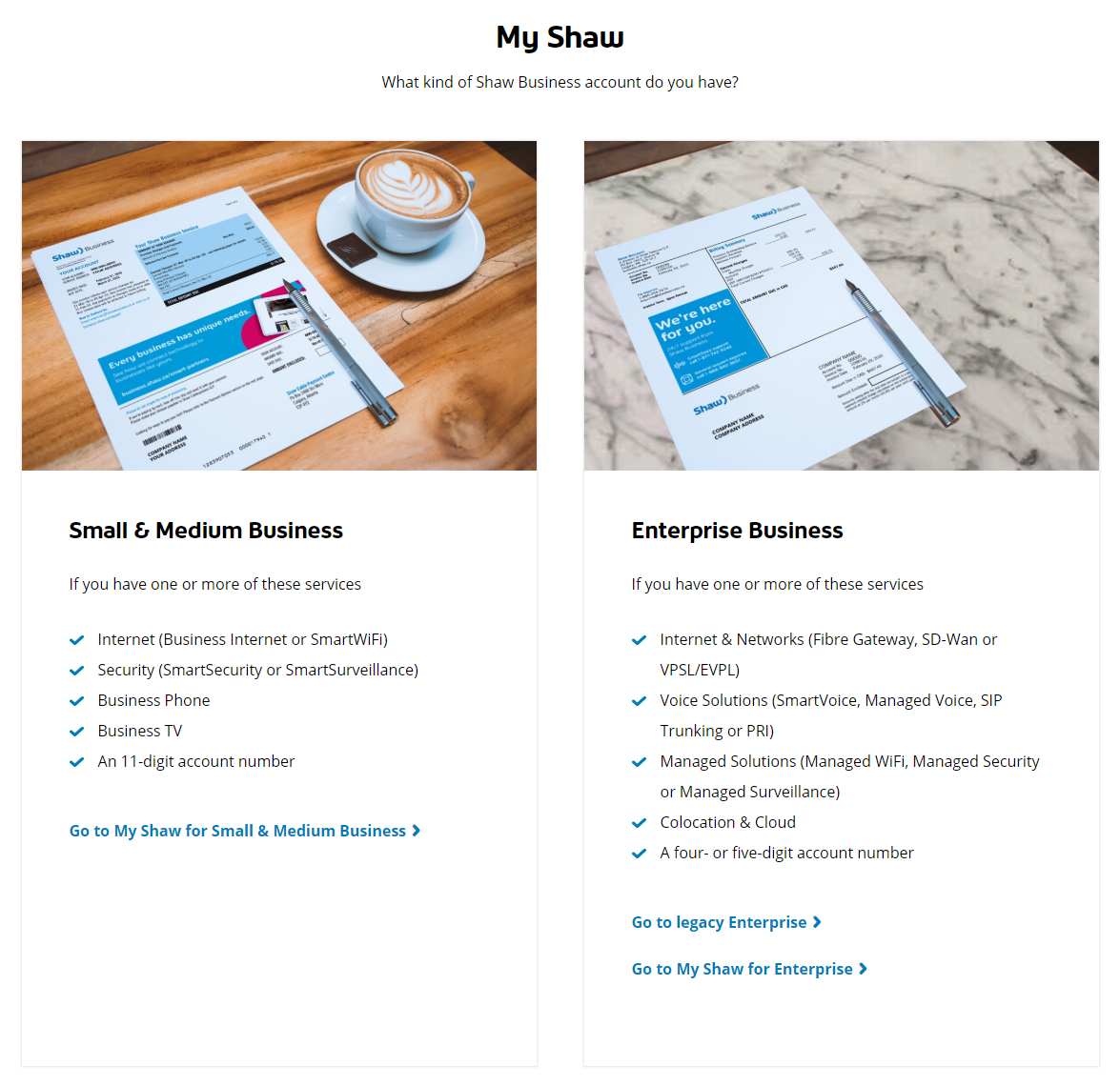 Shaw Business Billing & Payments