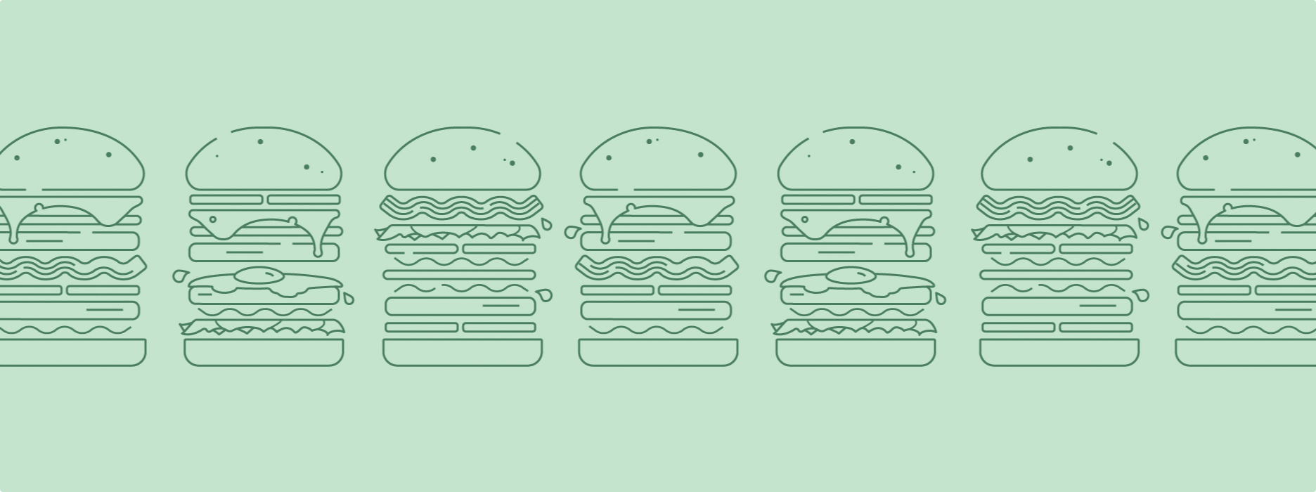 Hoof burger illustrations 