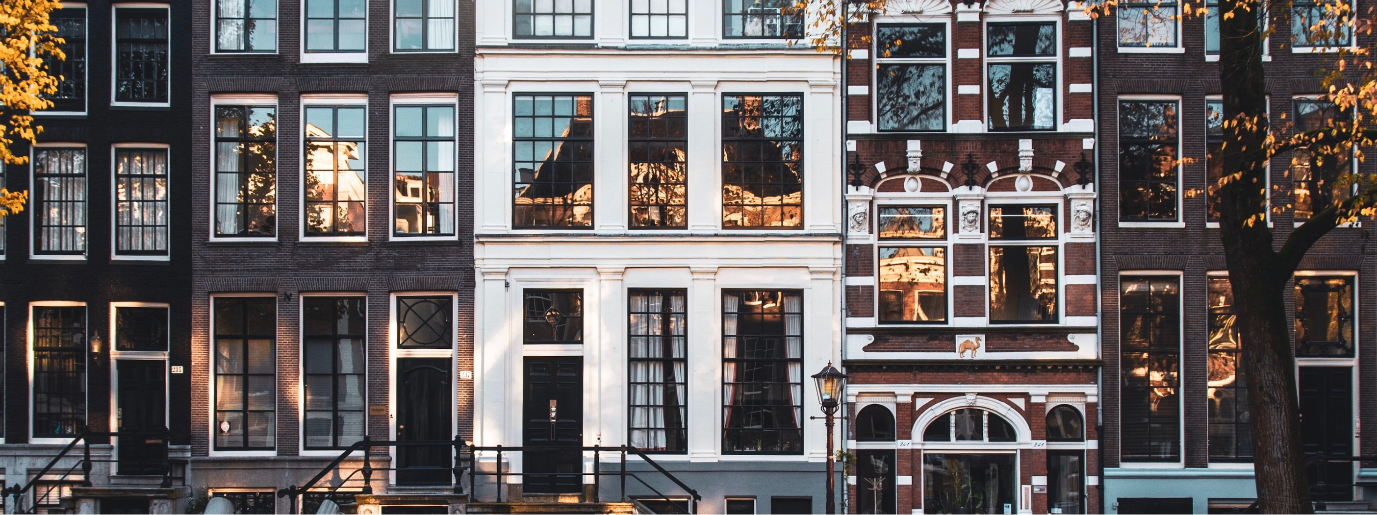 A row of Amsterdam houses