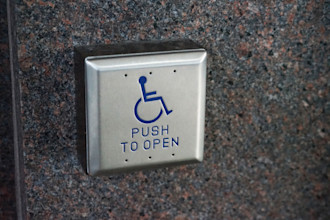 Accessible door button