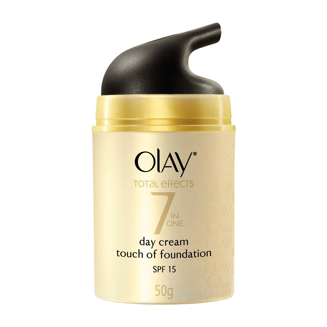 PDP ID -  Olay Total Effects 7 in One Day Cream Touch of Foundation SPF 15 packshot