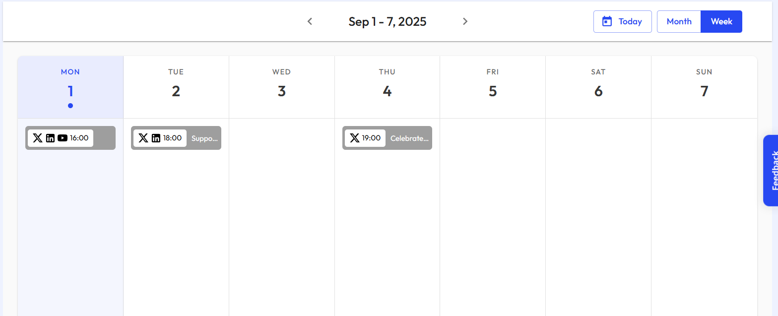 Event Calendar From PostPulse AI Assistant