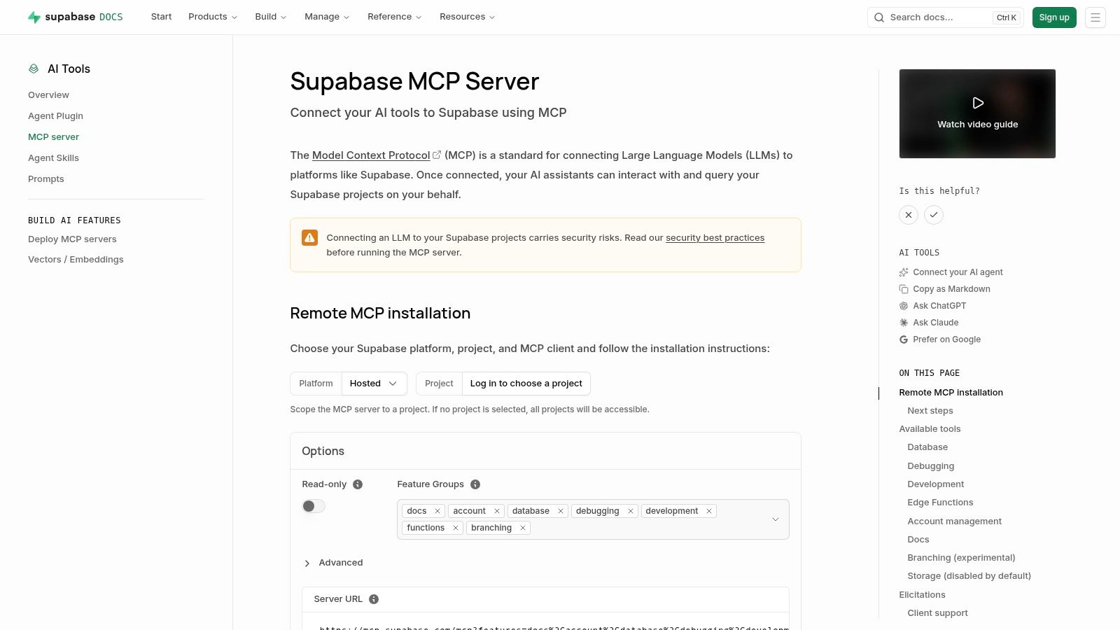 Supabase MCP Server