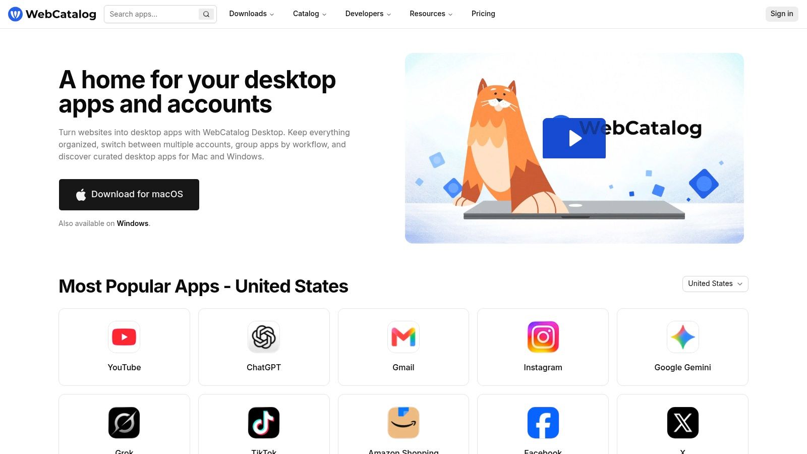 WebCatalog Desktop