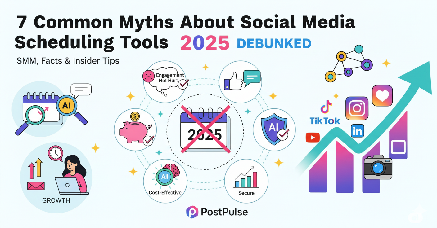 7 Common Myths About Social Media Scheduling Tools in 2025 (SMM, Debunked with Facts & Insider Tips)