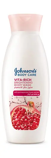 JOHNSON'S® Vita-Rich Brightening Body Wash with Pomegranate Extract bottle
