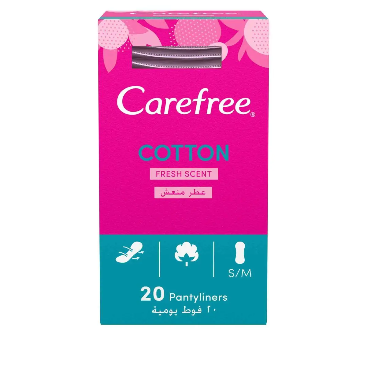 Carefree Cotton Feel Fresh Scent Panty Liners 20-Pack