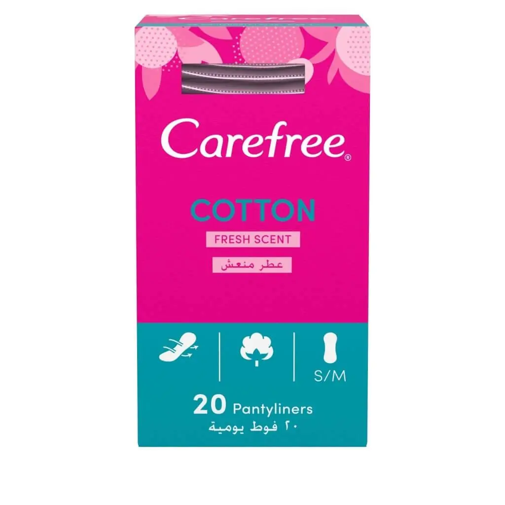 Carefree Cotton Feel Fresh Scent Panty Liners 20-Pack