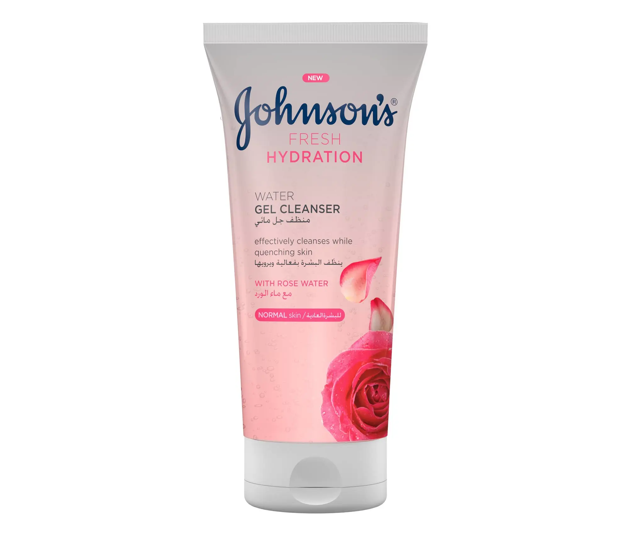 JOHNSON'S® Fresh Hydration® Water Gel Cleanser with Rose Water tube