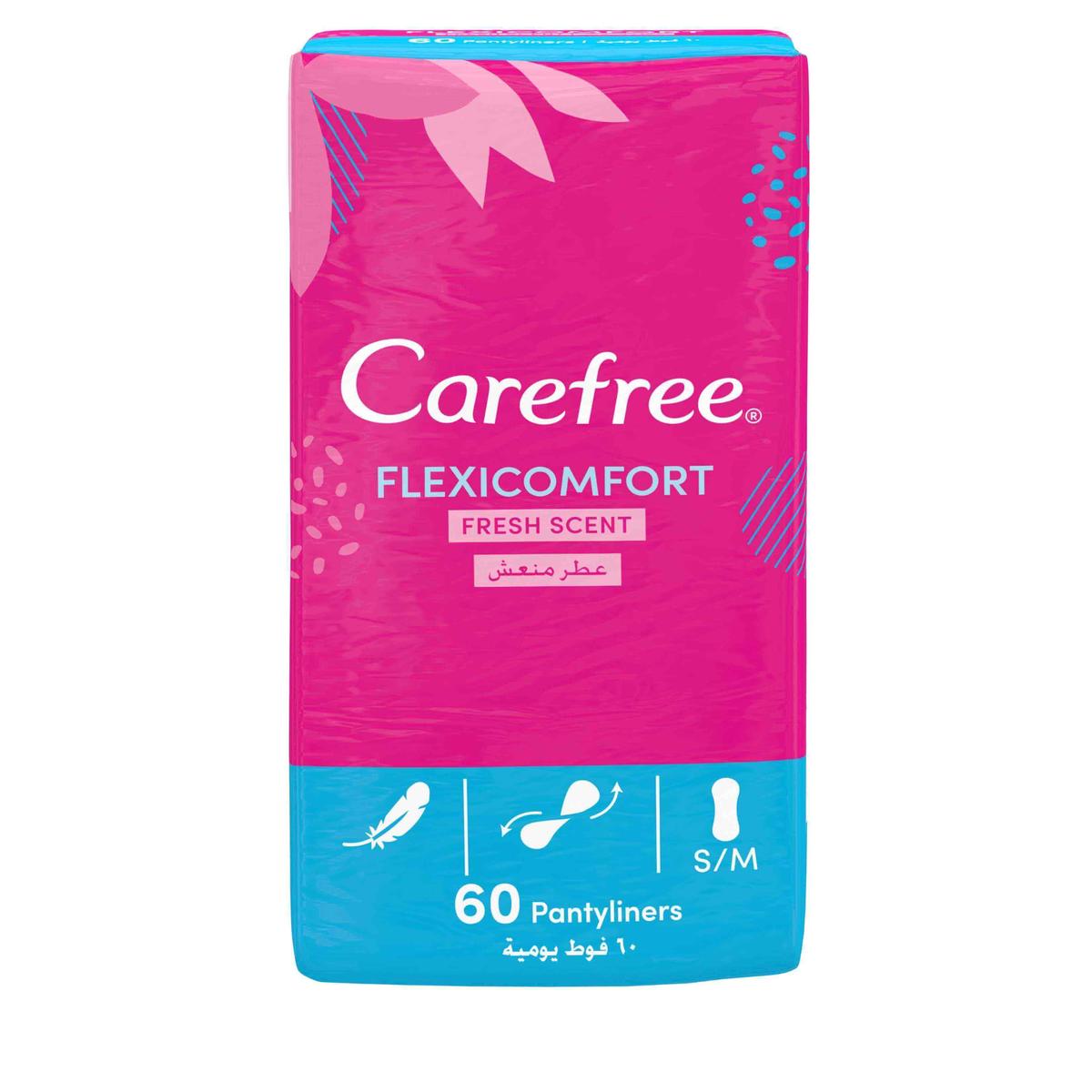 Carefree Flexicomfort Fresh Scent Panty Liners 60-Pack